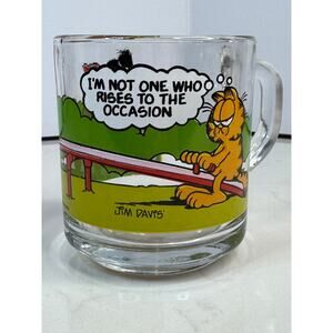 Vintage Anchor Hawking McDonalds Jim Davis Garfield Colorful  & Cheeky Glass